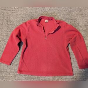 L.L. Bean Deep Red Half-Zip Utility Jacket